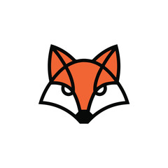 Fototapeta premium an abstract logo with a stylized fox