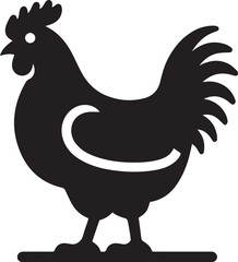 chicken silhouette design illustration.