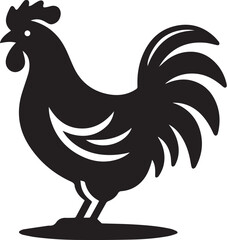 chicken silhouette design illustration.