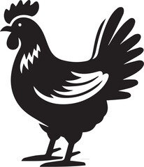 chicken silhouette design illustration.