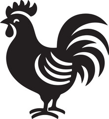 chicken silhouette design illustration.
