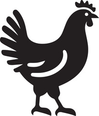 chicken silhouette design illustration.