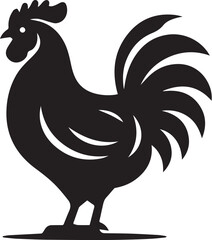 chicken silhouette design illustration.