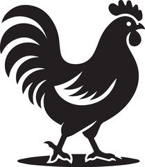 chicken silhouette design vector.