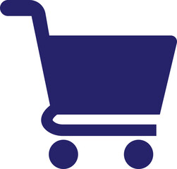 Shopping cart trolley icon in flat isolated on transparent background