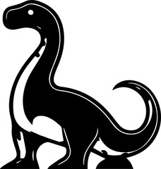 cute dino logo black vector