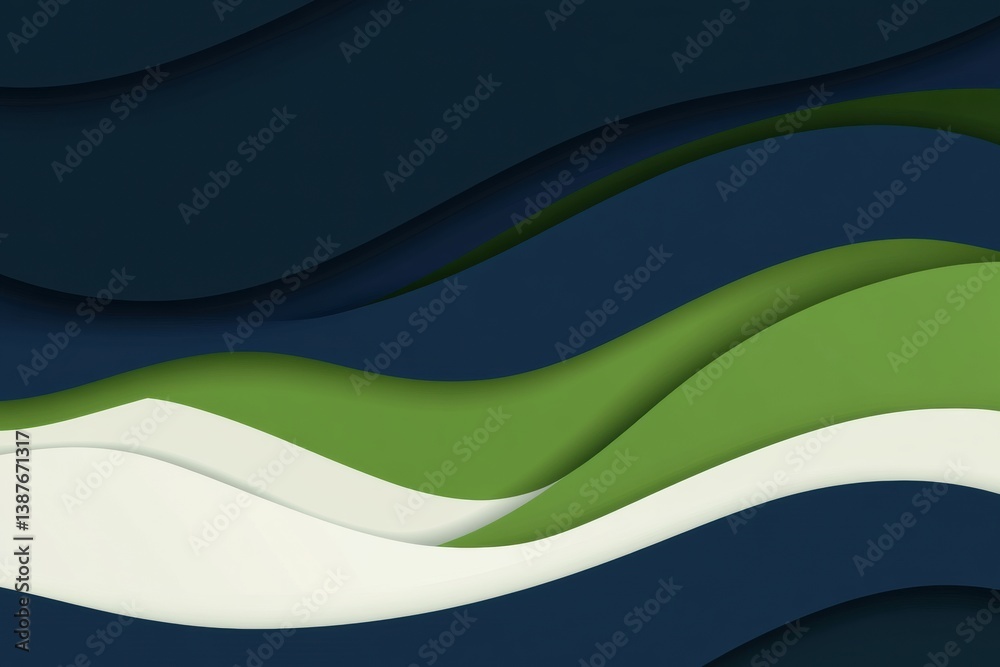 Poster smooth gradient background featuring deep blue and fresh green elements for health and fitness theme