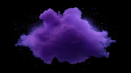 Purple smoke cloud for mystical overlays, fog effects or cosmic scenes