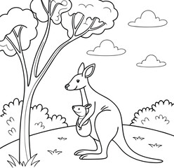 Two Cartoon Dolphins Playing Music, Perfect for Coloring Books