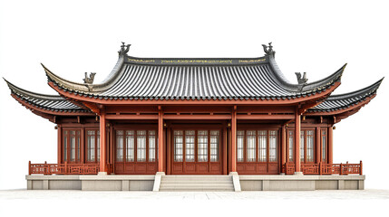 Obraz premium Traditional Chinese architecture with ornate roof design