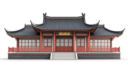 Fototapeta premium Traditional Chinese house with ornate roof design