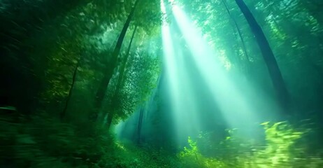 Lush green forest video sunlight shining trees video serene forest video peaceful woods video nature forest video bright forest light video mp4