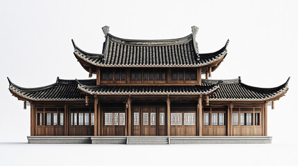 Fototapeta premium Traditional Chinese architecture with intricate wooden details