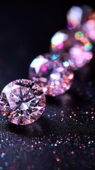 Radiant pink diamonds in a luxurious arrangement