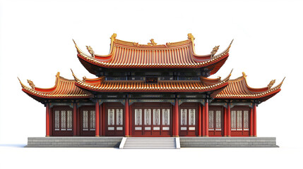 Fototapeta premium Traditional Chinese architecture with ornate roof design