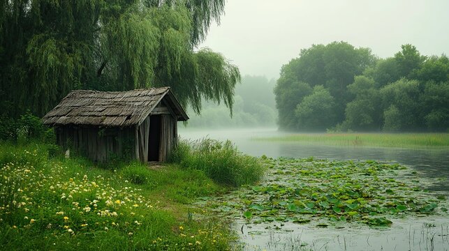 The floodplain of the Zagyva River,generate AI