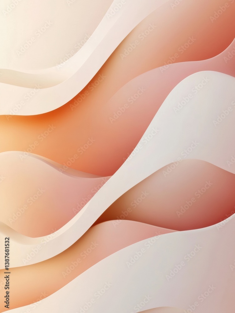 Aufkleber Explore modern abstract design with seamless gradient transitions and smooth minimalist forms, creating an inviting atmosphere of cool and warm hues