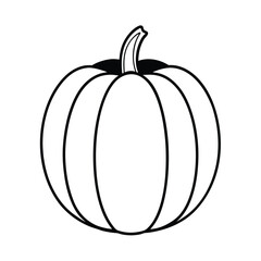 Pumpkin Line Art Vector Design