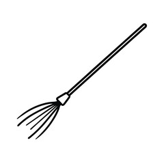 Broomstick Flight Line Art Vector Design