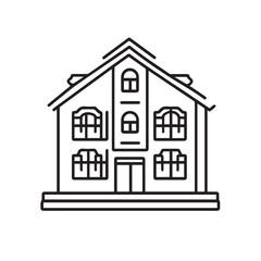 Detailed house illustrates architectural design in a minimal style