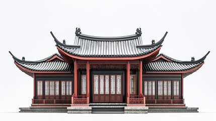 Obraz premium Traditional Chinese architecture with elegant roof design