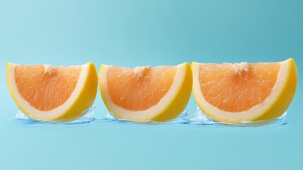 Juicy Grapefruit Slices in Water.