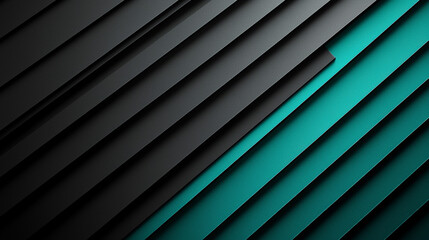 Obraz premium A striking visual featuring a black background illuminated by vertical teal gradient lines. Generative AI