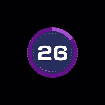 Flat 30-second countdown timer in alpha and Y2K style. Great for fitness challenges, Tabata intervals, or retro-style gym intros.