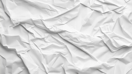 Fototapeta premium White Crumpled Paper Texture Background.