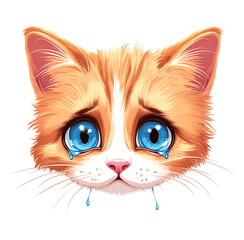 Fototapeta premium cat with cry