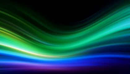 Blurred abstract chartreuse-blueviolet green, purple color neon light, gradient, neon, background, overlay, texture, radiance, glow, soft, dark, black, empty, space, blur, color, illustration.
