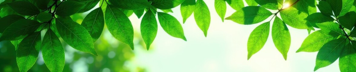 Dense foliage with large leaves isolated on white background, green, foliage, leafy