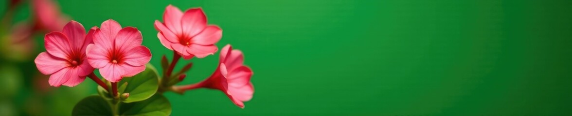 Fototapeta premium Adenium tree flowers against a green background, adenium, background, succulent