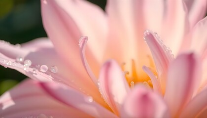 Fototapeta premium pink flower with water droplets on it