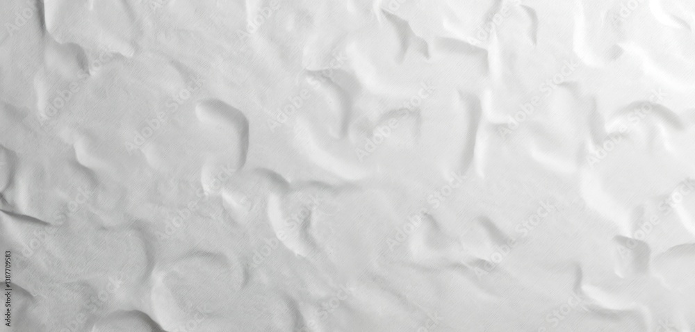 Poster white recycle craft paper cardboard surface texture background. wavy pattern with light and shadow. 