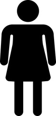 Bathroom glyph WC icon for restroom, toilets sign symbol