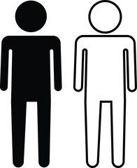 Bathroom glyph WC icon for restroom, toilets sign symbol