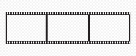 long 35mm filmstrip or border with empty frames, Eps10