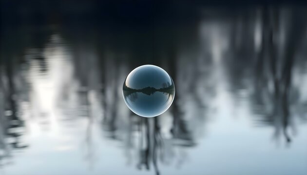 reflection of a tree in the water