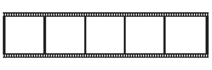 long 35mm filmstrip or border with empty frames. Eps10