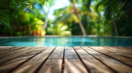 Empty wooden table with christmas theme in background, Warm Glow: A Cozy Evening at a Wooden Table