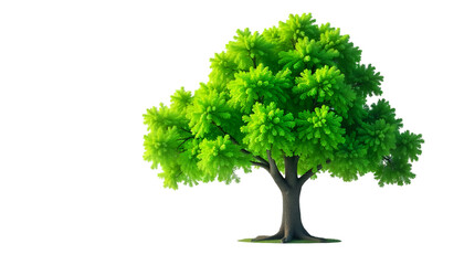 Fototapeta premium Collection Realistic Trees Isolated on White Background, by generative AI.