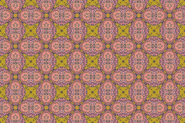 Seamless Geometric Shape Textile Wallpaper Interior Endless Decoration Visual Perspective Fashion Cloth Background Graphic Symmetric Texture Template Luxury Digital Tile Design Fabric Art Pattern.