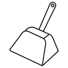 Obraz premium Dustpan Coloring Book Page Line Art Drawing
