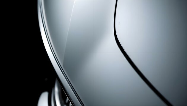 close up view of a shiny silver car