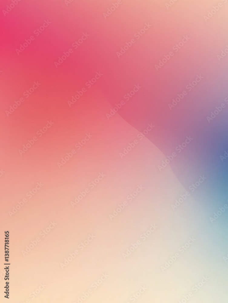 Poster Soft and modern abstract background with seamless gradient transitions between cool and warm hues for design projects