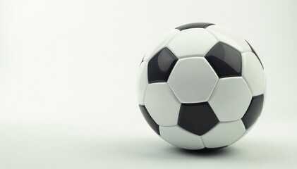 Fototapeta premium Perfectly centered, pristine white football against pure white backdrop , elegant, sports equipment