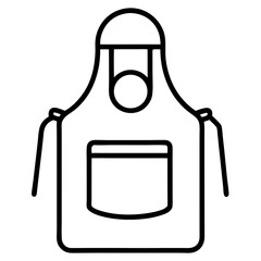 Gardening Apron Icon Outline on White Background