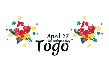 April 27, Independence day of Togo Vector Illustration. Suitable for greeting card, poster and banner.