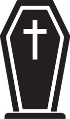 Coffin icon vector